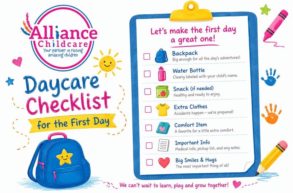 What to Bring on Your Child’s First Day at Alliance Childcare